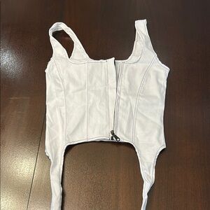 AKIRA White Corset Top